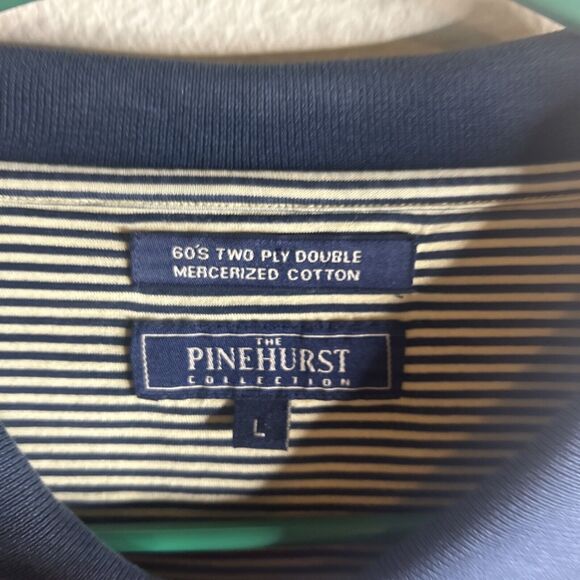 Peter Millar Golf Polo Pinehurst Collection L Blue & White - Picture 9 of 15